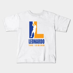 Leonardo Custom Player Basketball Your Name The Legend Kids T-Shirt